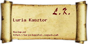 Luria Kasztor névjegykártya